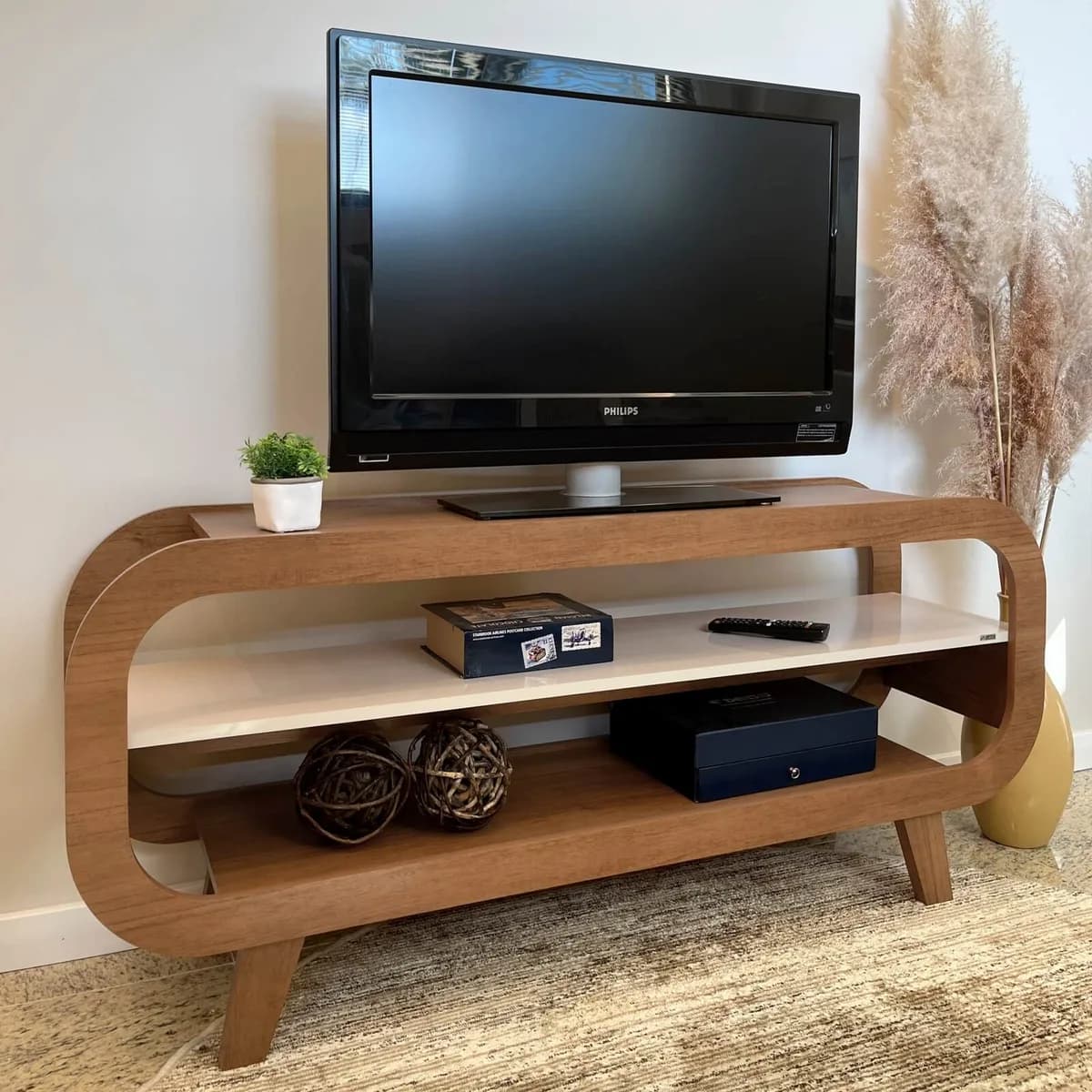 Rack Théo - Cinamomo C / Off White - Móveis Curitiba | Moveirama