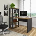 Escrivaninha com Estante Match na cor Pinho C / Preto