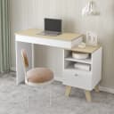 Escrivaninha Penteadeira Dora na cor Naturale C / Branco