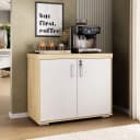 Balcao Tamburato 2 P na cor Carvalho/Branco