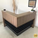 Balcao Tamburato Atendimento II na cor Nogal/Preto