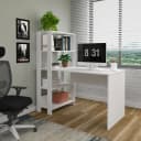Escrivaninha com Estante Match na cor Branco