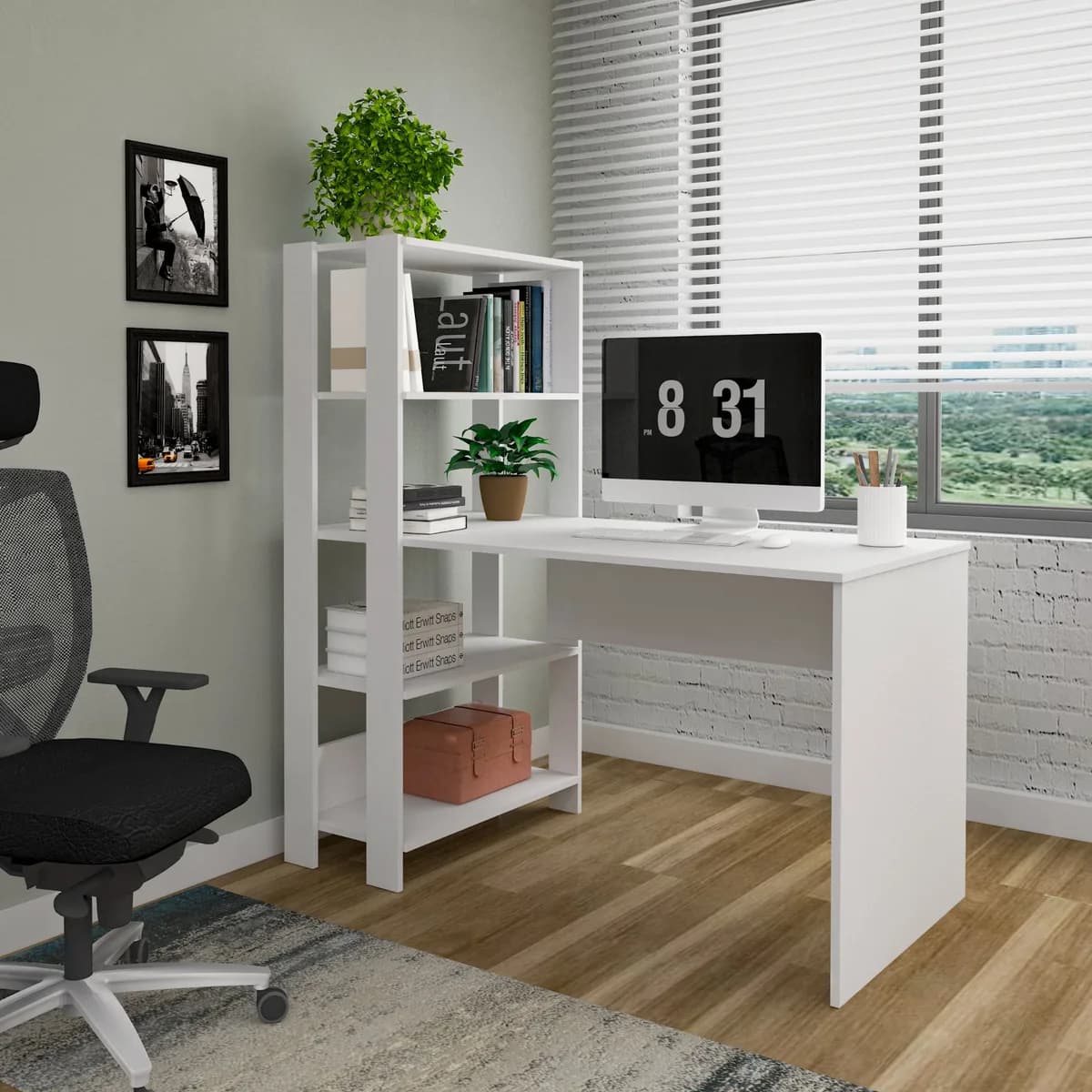 Escrivaninha Match - Branco - Móveis Curitiba | Moveirama