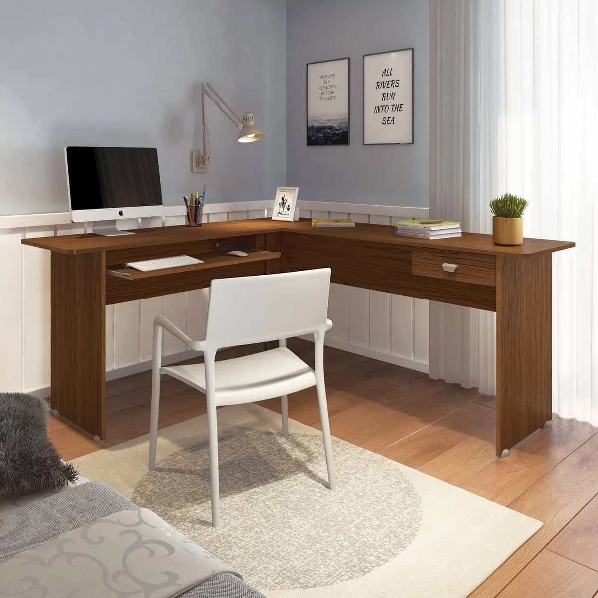 Escrivaninha Cannes - Cedro - Móveis Curitiba | Moveirama