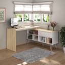 Escrivaninha Dubai na cor Carvalho/Branco