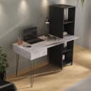 Escrivaninha Fusion na cor Concreto/Preto