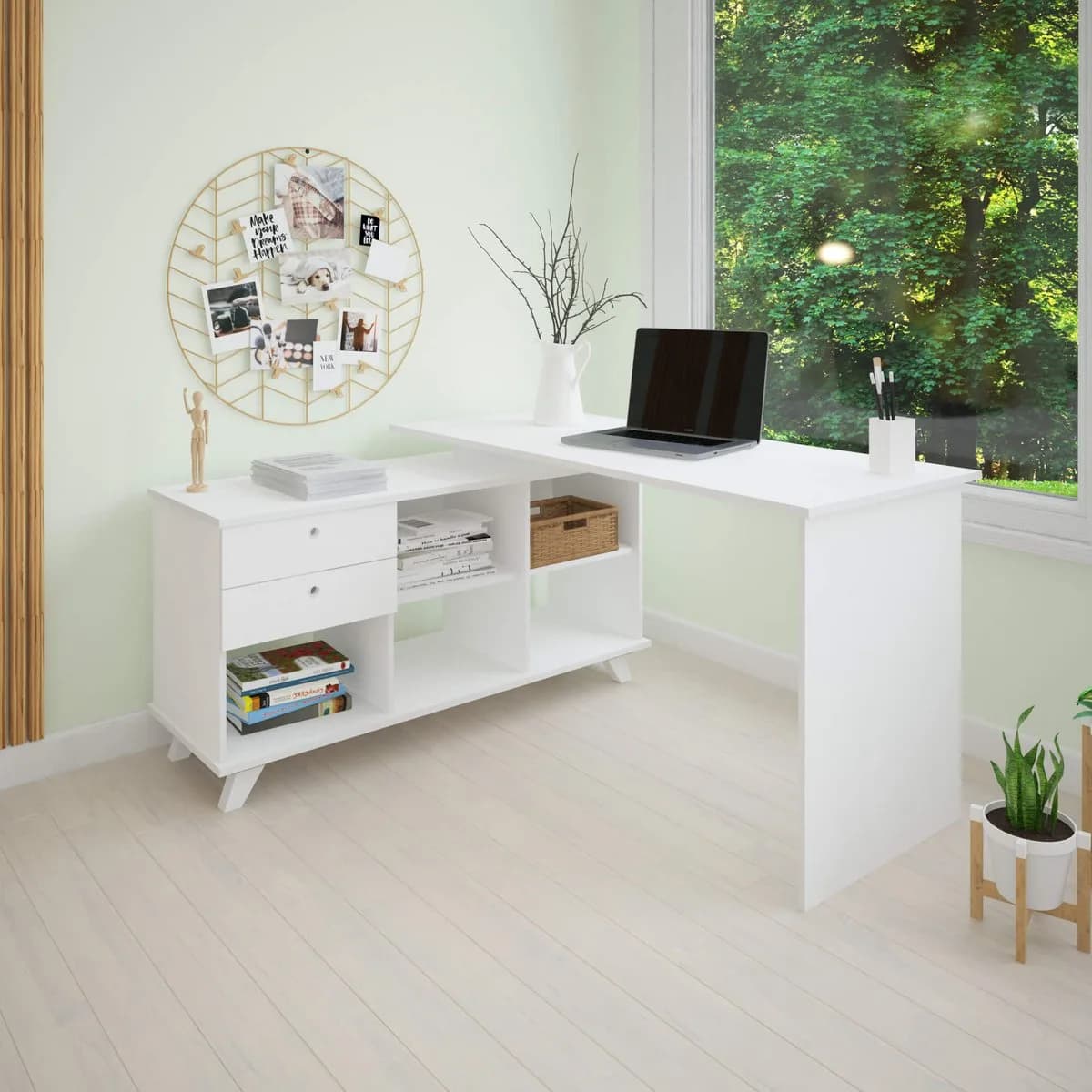 Escrivaninha Gold - Branco - Móveis Curitiba | Moveirama