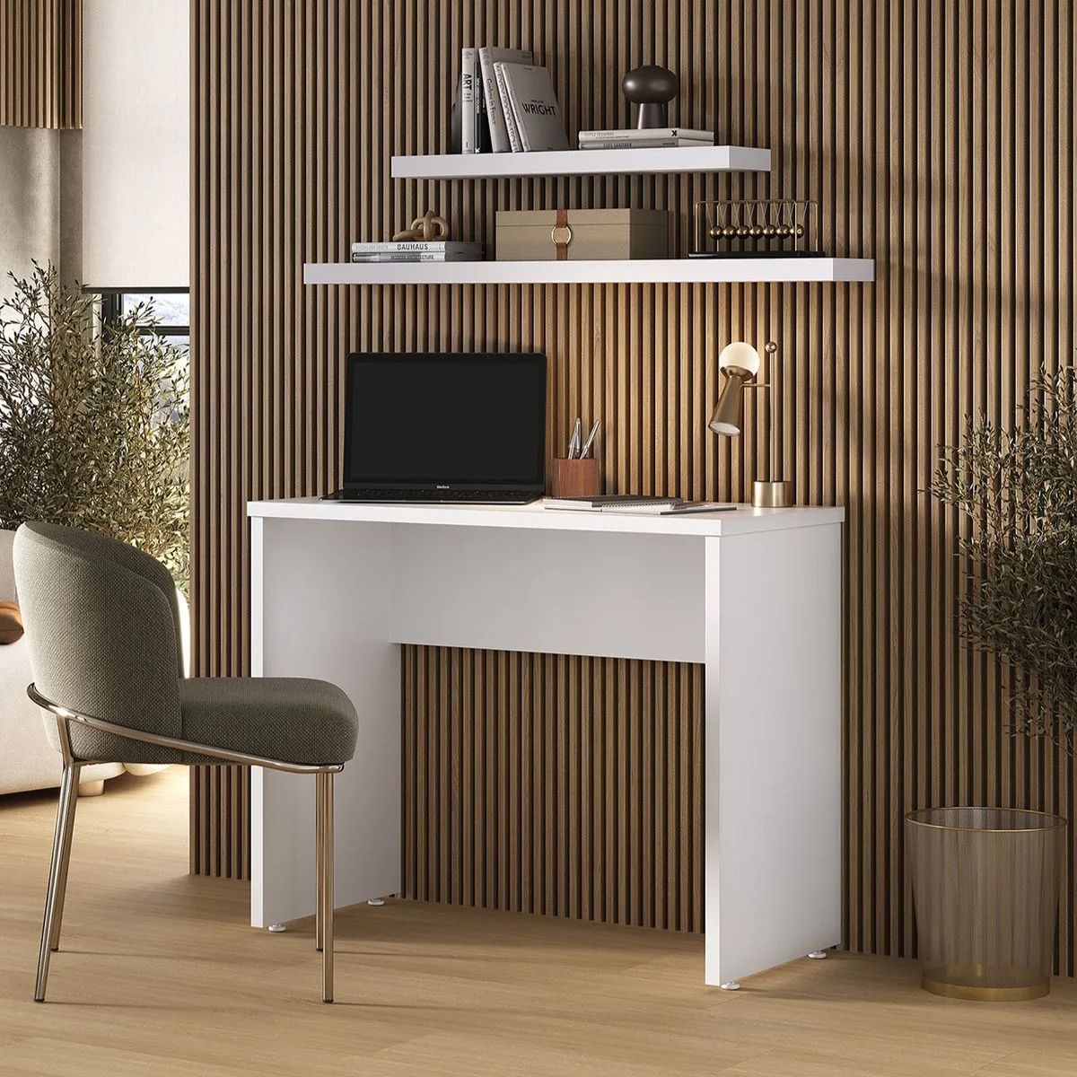 Escrivaninha Mary - Branco - Móveis Curitiba | Moveirama