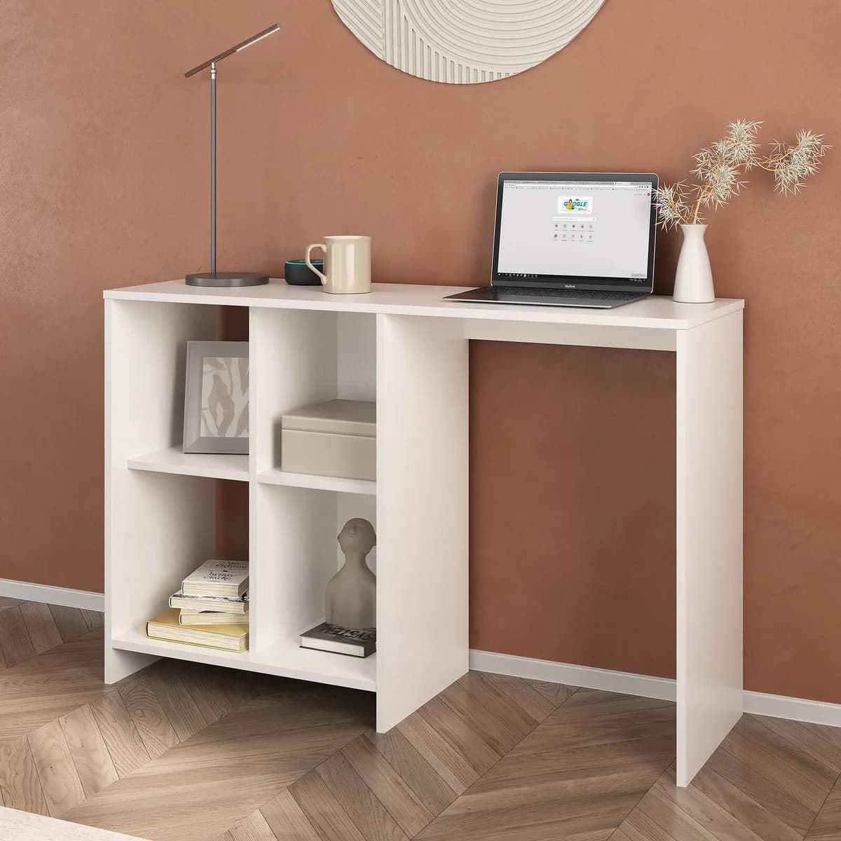 Escrivaninha Matrix - Branco - Móveis Curitiba | Moveirama