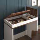 Escrivaninha Mind na cor Ipê/Branco