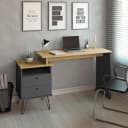 Escrivaninha Plus na cor Olmo/Grafito