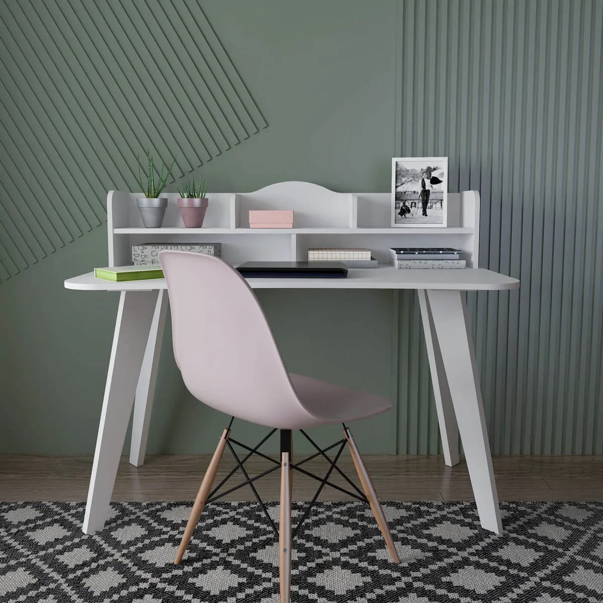 Escrivaninha Sofia - Branco - Móveis Curitiba | Moveirama