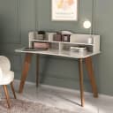 Escrivaninha Sofia na cor Off White C / Cedro
