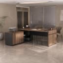 Estação Diretoria Tamburato Connect na cor Nogal/Preto