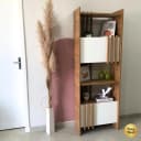 Estante Arbos na cor Olmo/Branco