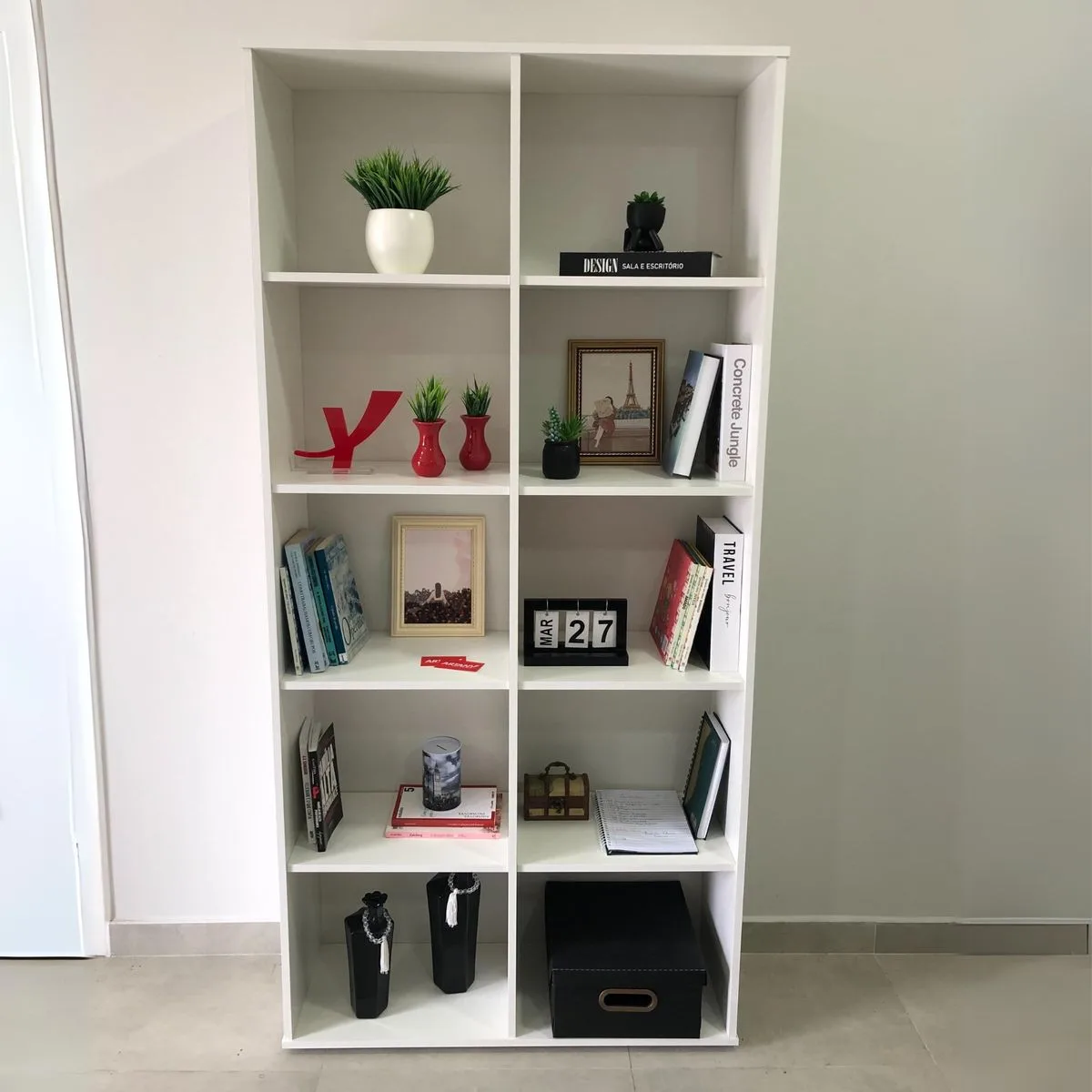 Estante Clean 900x1878 - Branco - Móveis Curitiba | Moveirama