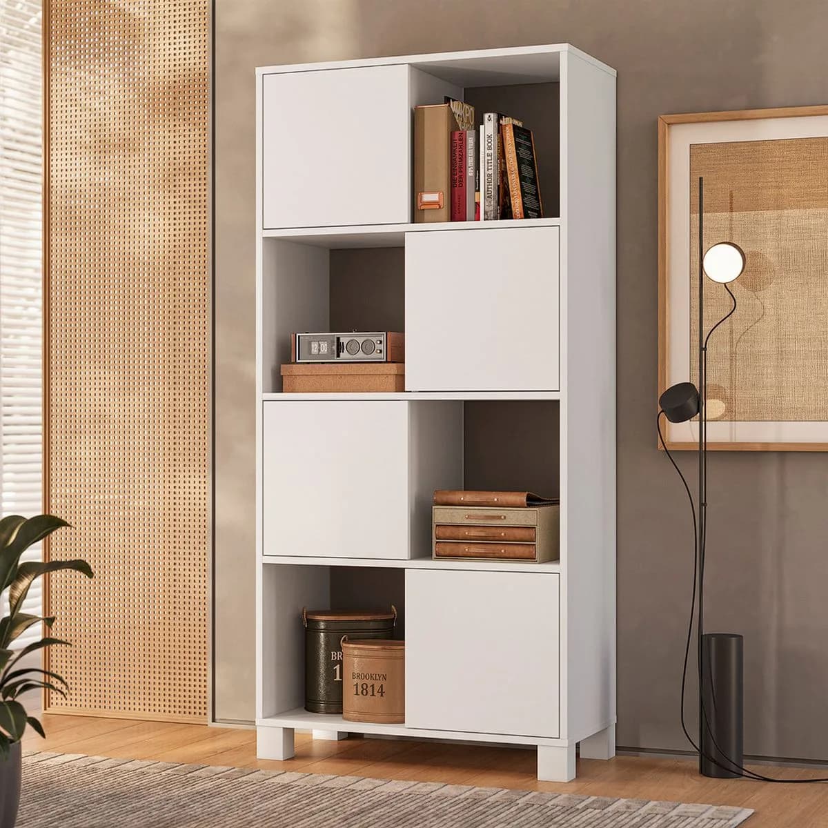 Estante Wally - Branco - Móveis Curitiba | Moveirama