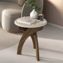 Mesa de Apoio Jade na cor Off White C / Pinho