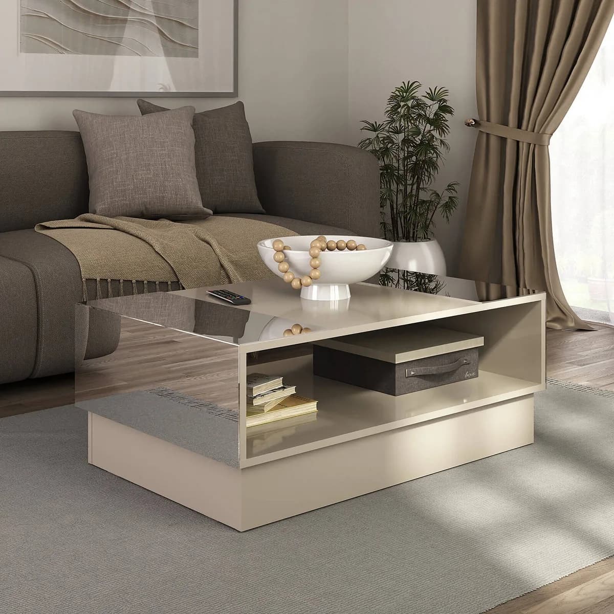 Mesa de Centro Detroit - Off White - Móveis Curitiba | Moveirama