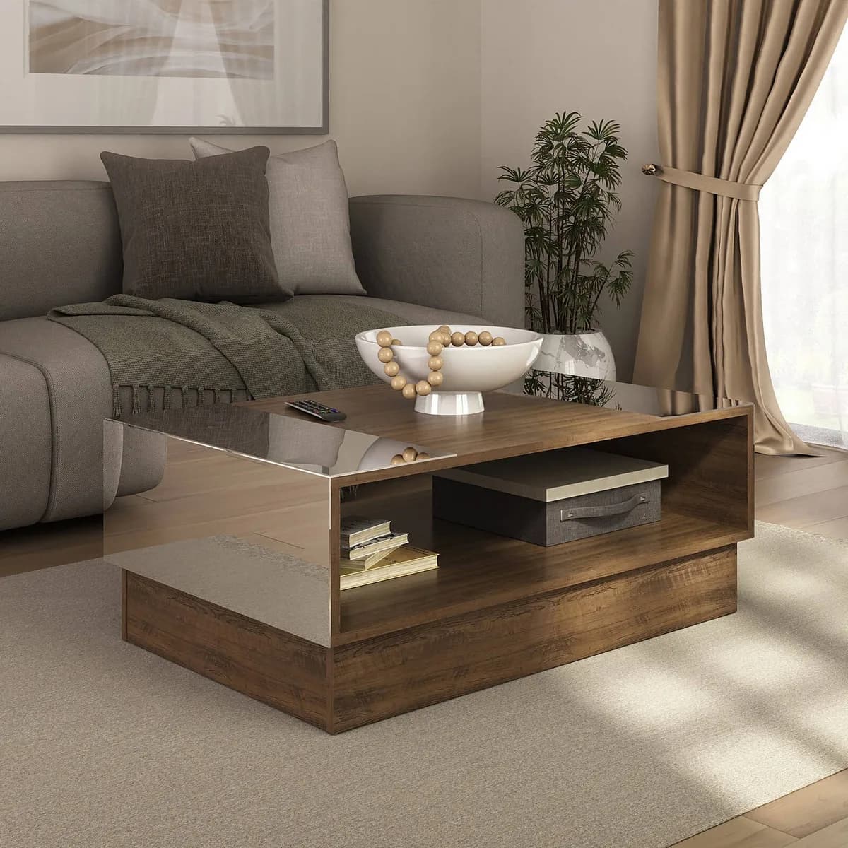 Mesa de Centro Detroit - Pinho - Móveis Curitiba | Moveirama