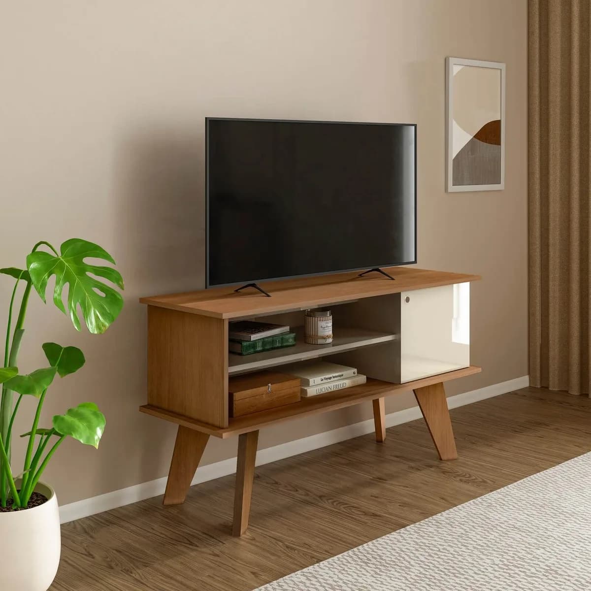 Rack Frank - Cinamomo C / Off White - Móveis Curitiba | Moveirama