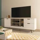 Rack Michigan na cor Off White C / Carvalho